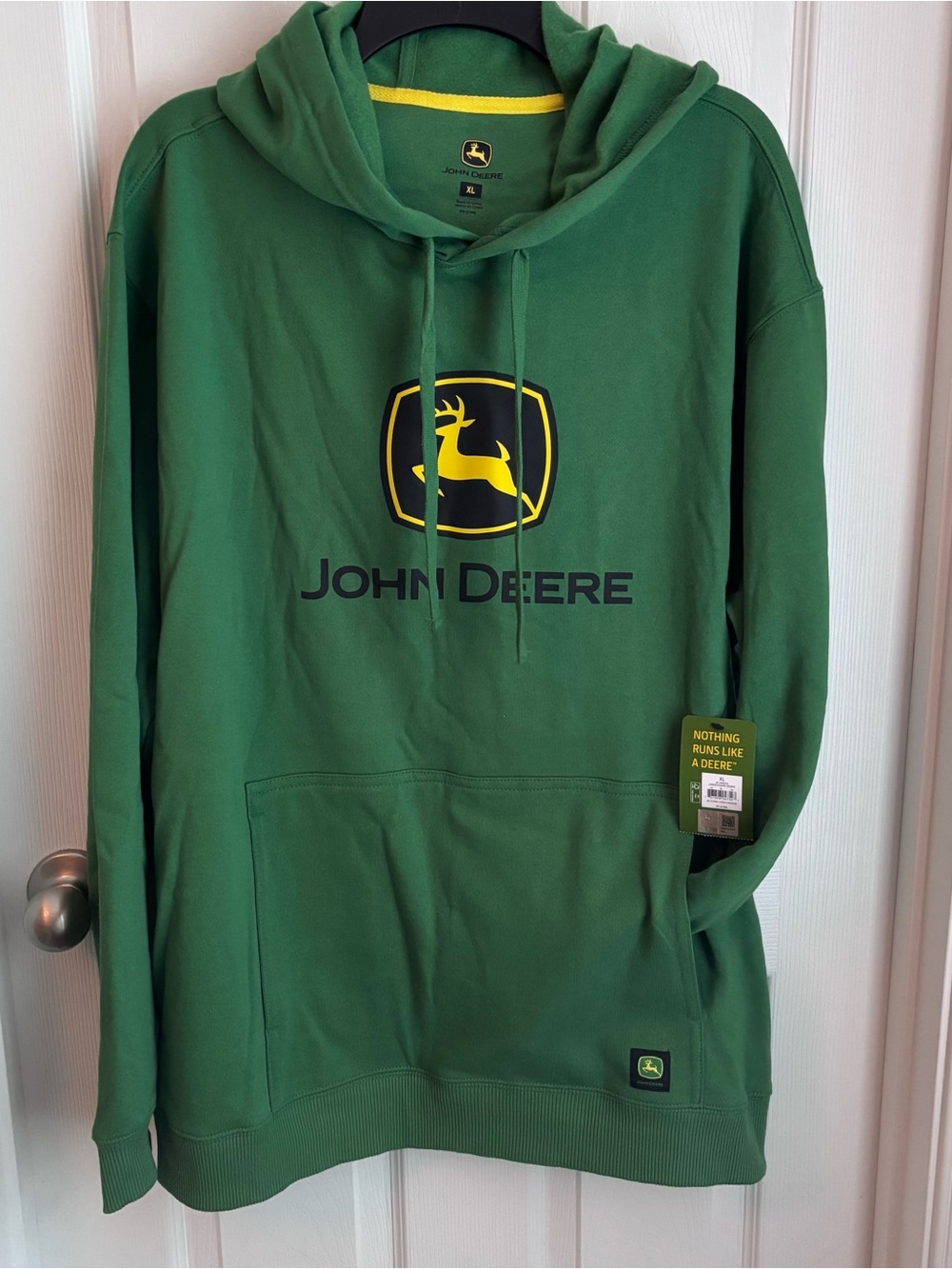 New John Deere Green Men's Size XL Hoodie